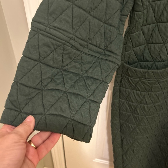 Gershon Bram Quilted Green Cowl Neck Tunic Dress MEDIUM - Picture 4 of 8